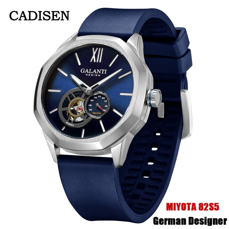 

Wristwatches CADISEN Men's Watches 2021 Top Mechanical Automatic Watch For Men Miyota 82S5 Sapphire Glass Stainless Steel Clock, Green