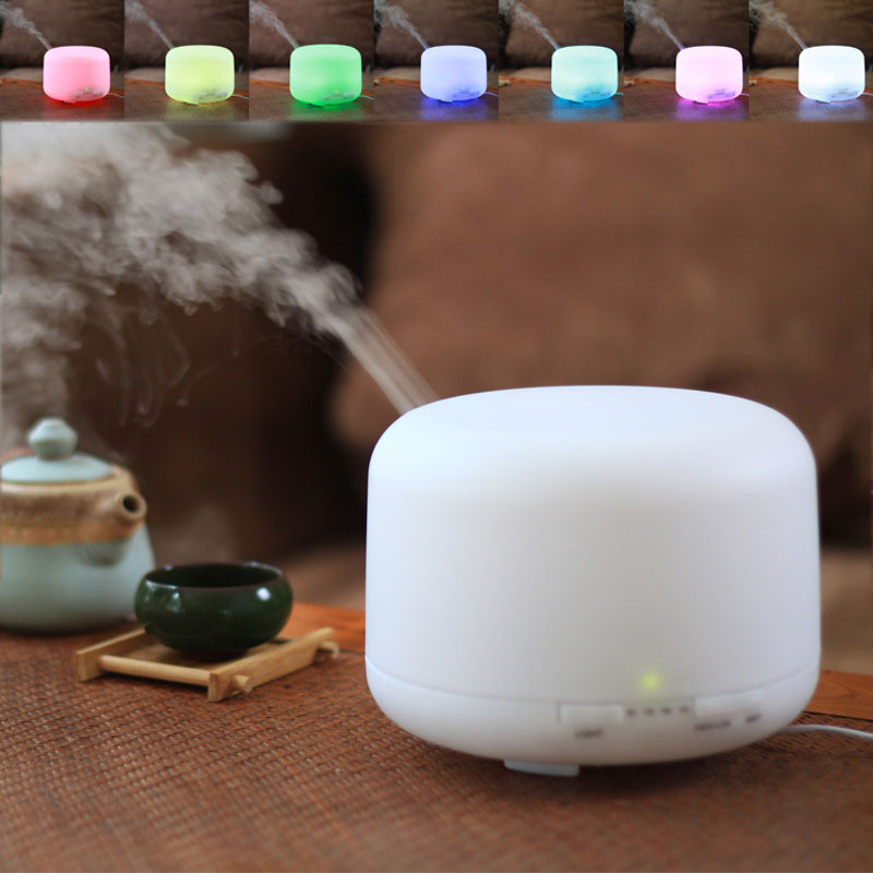 

300ML Essential Oil Aroma Diffuser 2 Levels Adjustable Mist Maker Ultrasonic Air Humidifier with 7 Colors LED Night Light