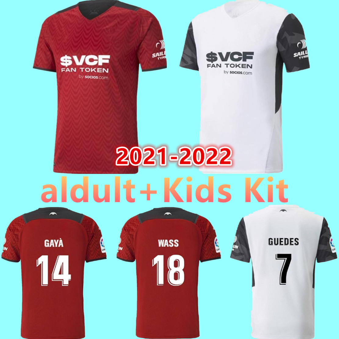 

2021 2022 valencia soccer jerseys HOME AWAY GUEDES GAMEIRO Florenzi RED WHITE camisetas de futbol RODRIGO M.Gomez jersey 21 22 Men + Kids Kit football shirts, Colour 4