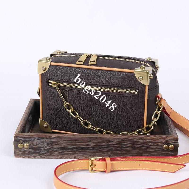 

Fashion Bags Mini Soft Trunk Square Bag Purses Genuine Leather Bucket Shoulder Bag Women Chain Bags Crossbody Handbags With Box