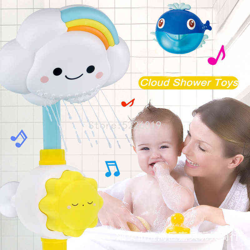 

Baby Bath Toys Cloud Bathtub Showers Bathing Spouts Suckers Folding Faucet Children Bath Toys Cute Spray Shower Kids Gift X1106 X1106