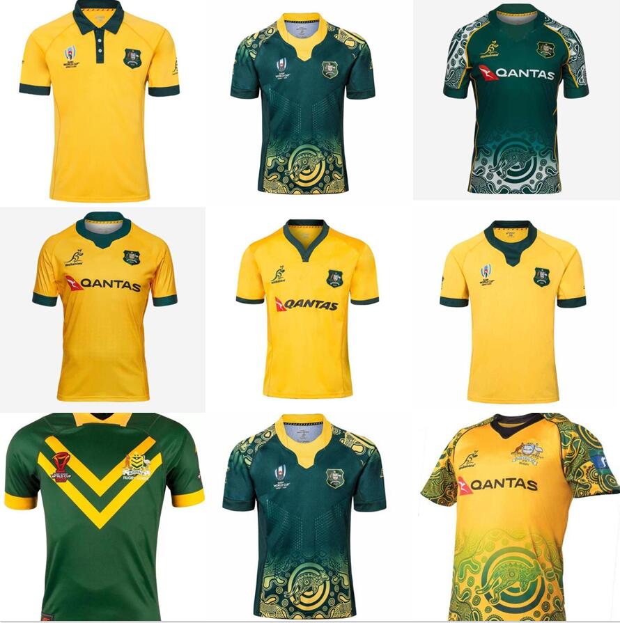 

18 19 20 21 Australia Rugby Jerseys Kangaroos Wallaby Size S-3XL maillot de National League, Black