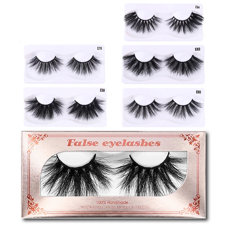 

25mm Lashes Wholesale 3d Natural Long-Make Up Real Mink False Eyelashes Extension Supplies Soft Dramatic Eyelash In Bulk