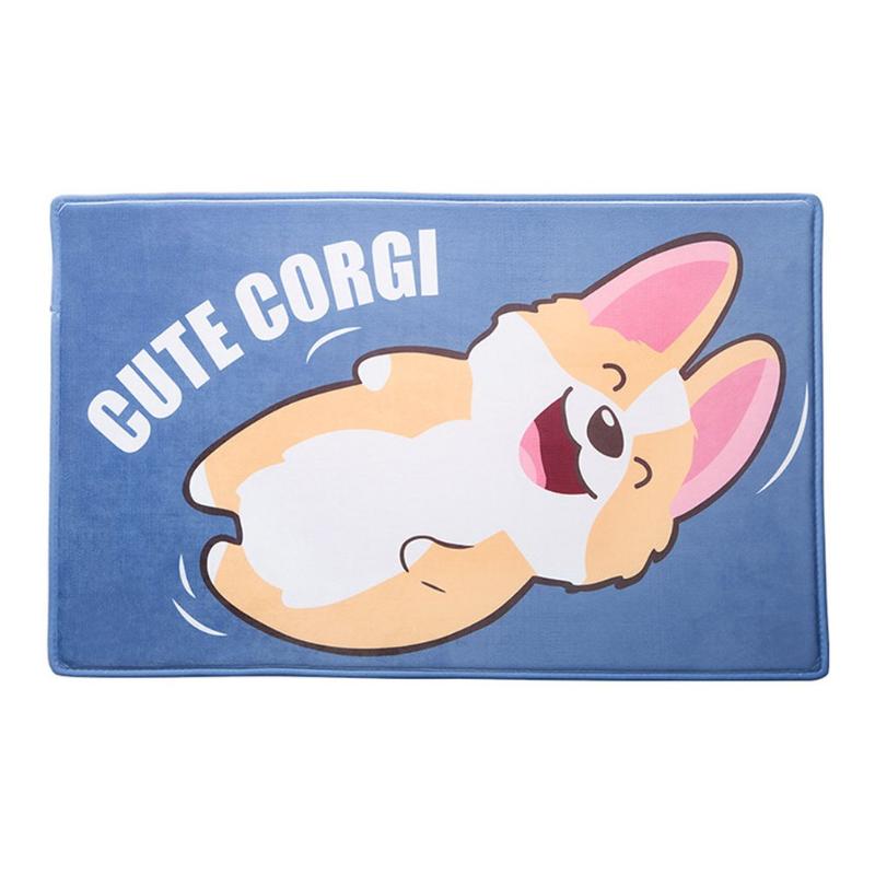 

Cartoon Print Pattern Flannel Home Creative Thicken Carpet Mats Suede Bedroom Kitchen Long Strip Non-Slip Absorbent Mat Carpets