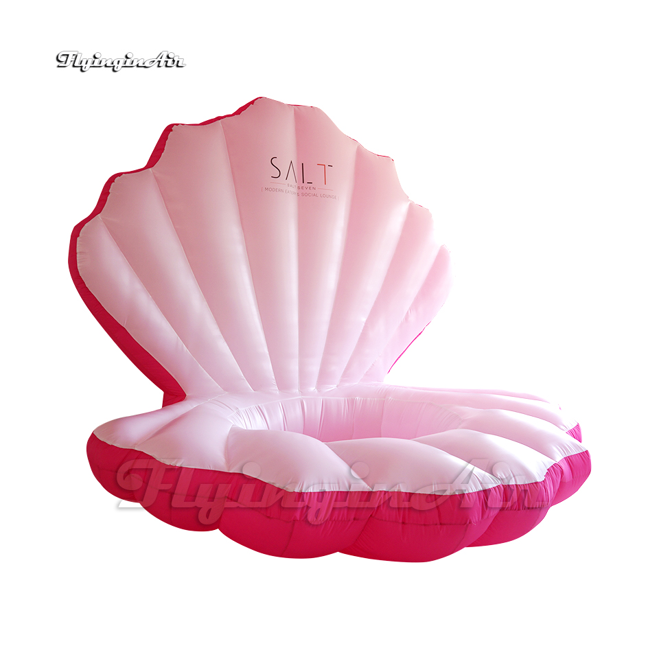 Customized Advertising Inflatable Clam Shell Model 3m Pink Air Blown Mussel Balloon For Concert Stage Decoration-image-725191504