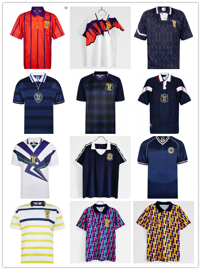 

1988 1989 1990 1991 1978 1992 Scotland Retro Alba HOME Soccer jersey 1993 1994 International McCOIST AWAY McAllister 1996 1998 classic Vinta, Black;yellow