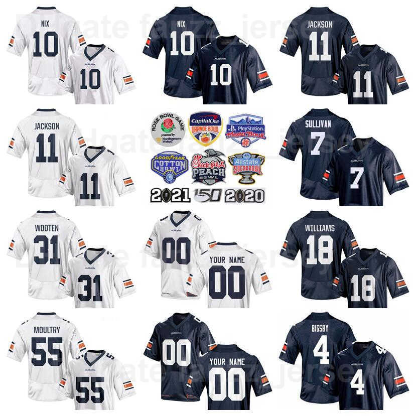 

NCAA Football Auburn Tigers College 9 Zakoby McClain Jersey Man 31 Chandler Wooten 99 TD Moultry 4 Tank Bigsby 18 Seth Williams 7 Pat Sullivan 90 Nick Fairley Team, White