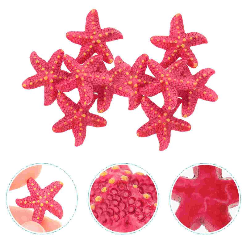 

Decorations 10Pcs Small Sea Stars Ornaments Micro Landscape Ornament Resin Decor