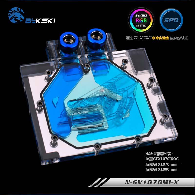 

Bykski GPU Cooler Full Cover Graphics Card Water Cooling Block For Gigabyte GTX1070 Mini ITX OC 8G IXOC N-GV1070MI-X Fans & Coolings