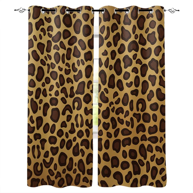 

Curtain & Drapes Animal Skin Texture Leopard Print Living Room Curtains Children's Bedroom Modern Home Decoration