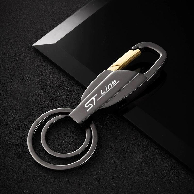 

Keychains ST Line Car Keyring Keychain Accessories For Ford F-150 Focus X Vignale Mondeo Escape EcoBoost 245 330 Explorer