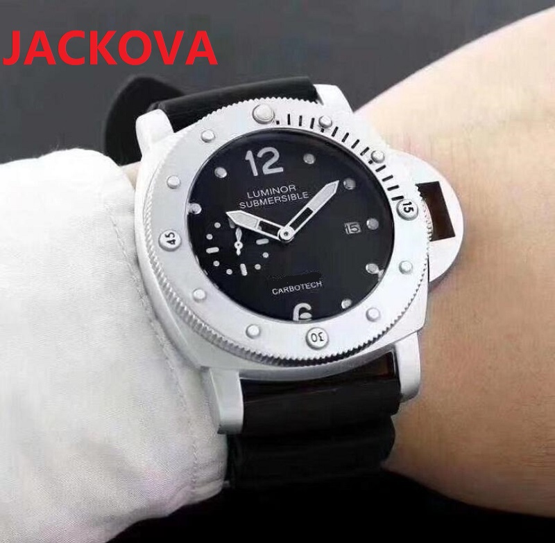

Sub Dial Moving Day Date Mens Sports Wristwatch 45mm Quartz Movement Male Time Clock Watch Rubber Band men silicone belt nighlight lumious crime scanning tick watch, As pic