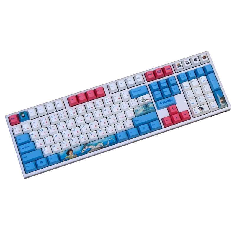 

MP Spirited Away Keycap Cherry Profile Dye-Sublimation 108/133 Keys Thick PBT s MX Switch Mechanical Keyboard 210610