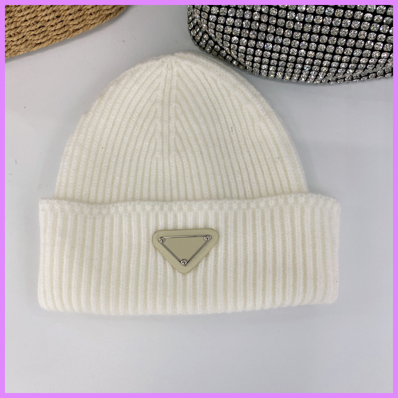 

New Soild Fashion Knitted Hat Cap Women Caps Hats Mens Designer Baseball Cap Designers Casquette Bucket Hat Winter Fall Hut Wool D218253F, Black