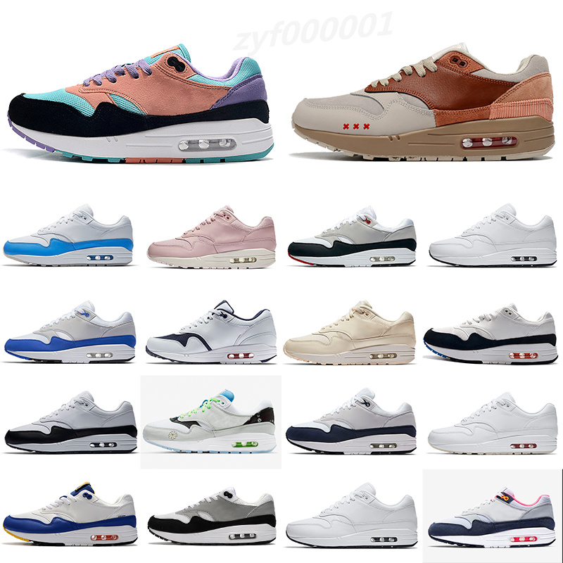 

87 Elephant Maxes 1 Tartan Atmos Work Blue 1s Men women Running Shoes 87s OG Anniversary Parra What mens Sports trainers Sneakers 36-45 SX01, Colour4