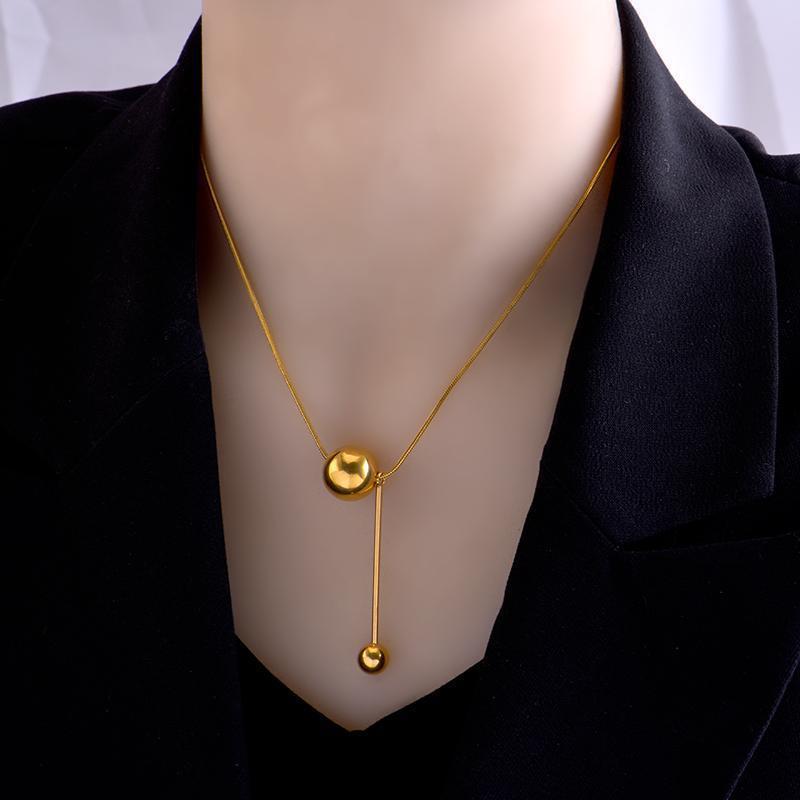 

Pendant Necklaces Elegant Big Round Ball Pearl Choker Necklace Clavicle Chain Advanced Fashion For Women Wedding Jewelry Collar 2022