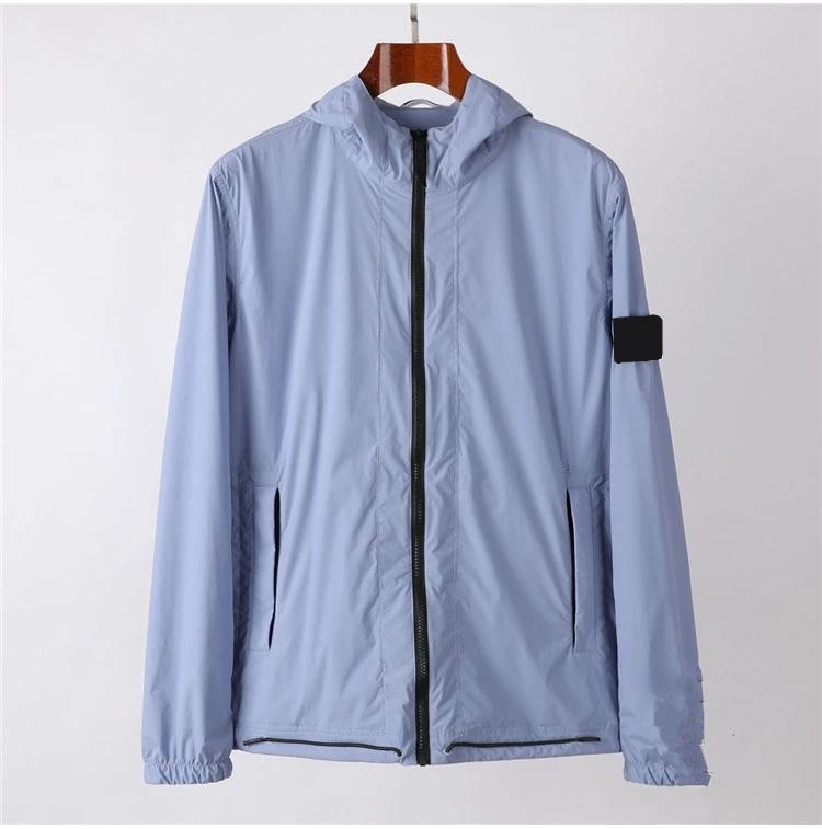 

Hooded Casual Summer Jacket sun light simple men women quality badge sunscreen clothes for lovers Fashion men's youth coat Zip Hoodie Stone Windbreaker Jackets B3DA, Not for sale