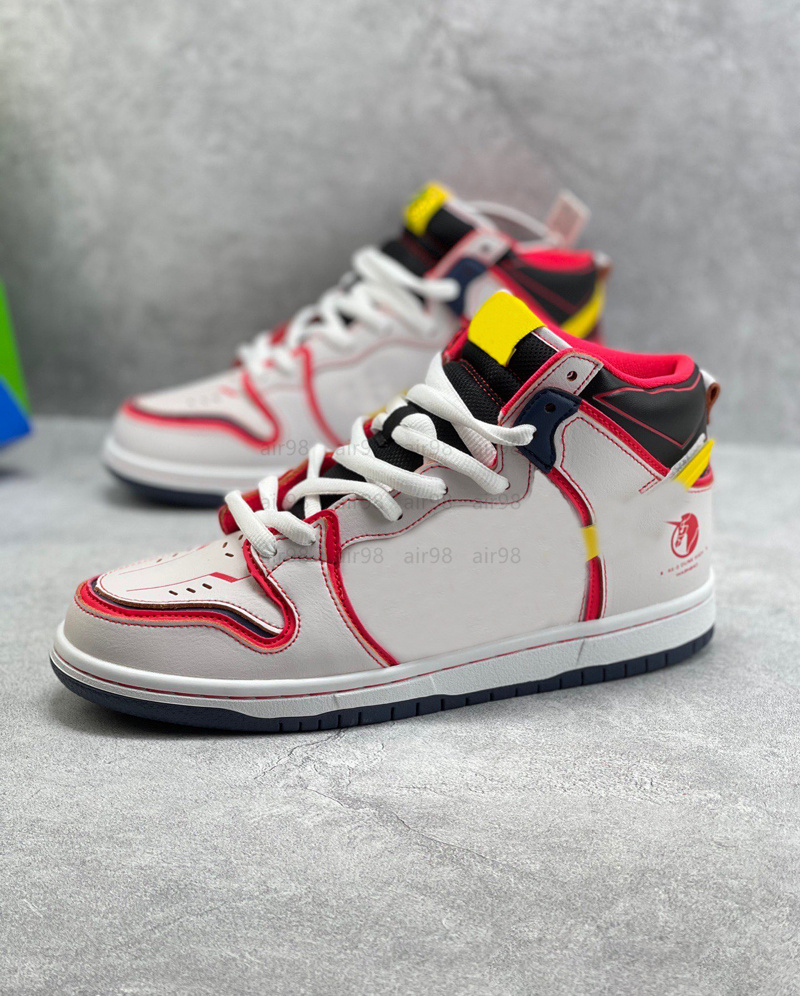 

Gundam x Project Unicorn-RX-0 Designer DunkSB High Shoes White Amarillo Running Ducks Sneakers Sports Skate Sneaker Leather Trainers us 5.5-11, 01