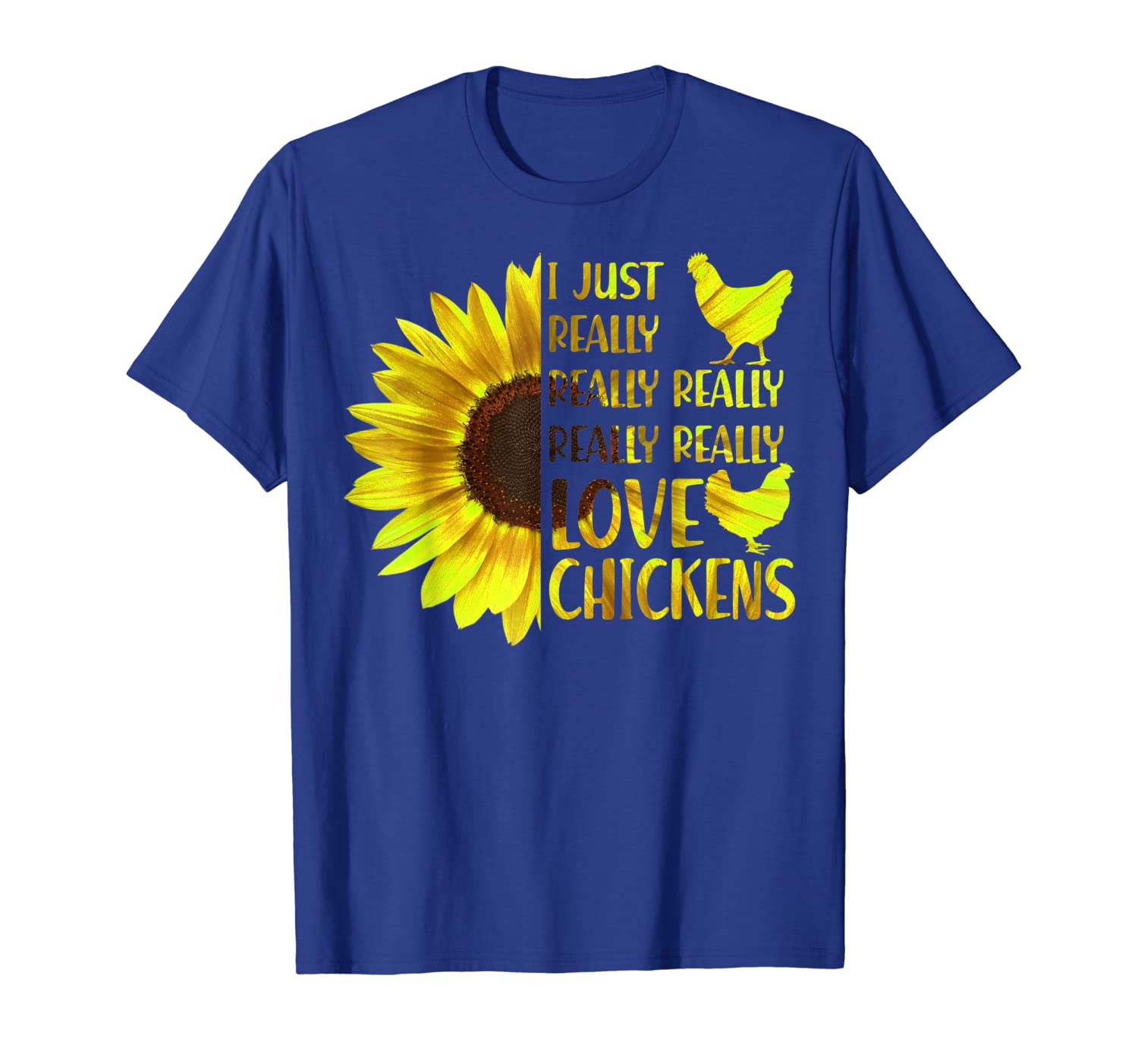 

i just really really love chickens hippie sunflower tshirt, White;black