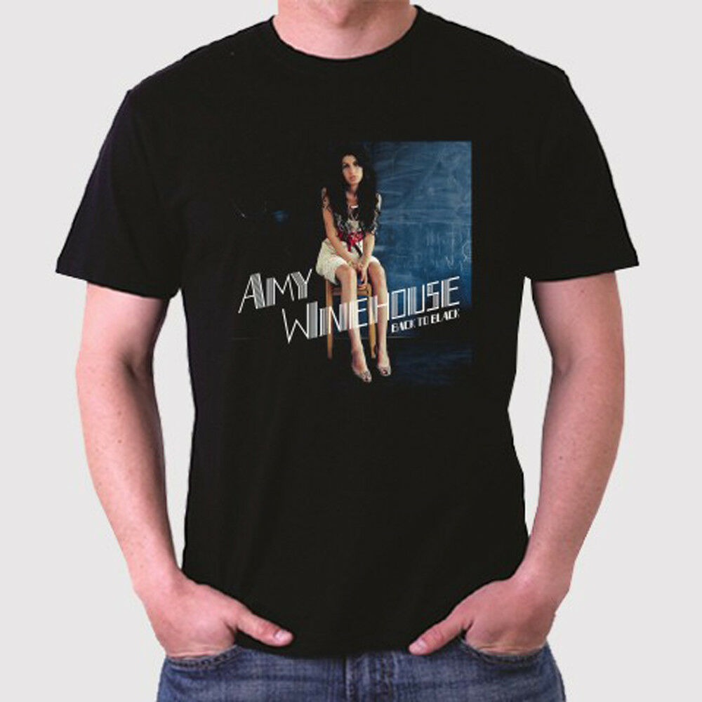 

Amy Winehouse Back to Black Jazz Men's Black T-Shirt Size S to 3XL, White;black