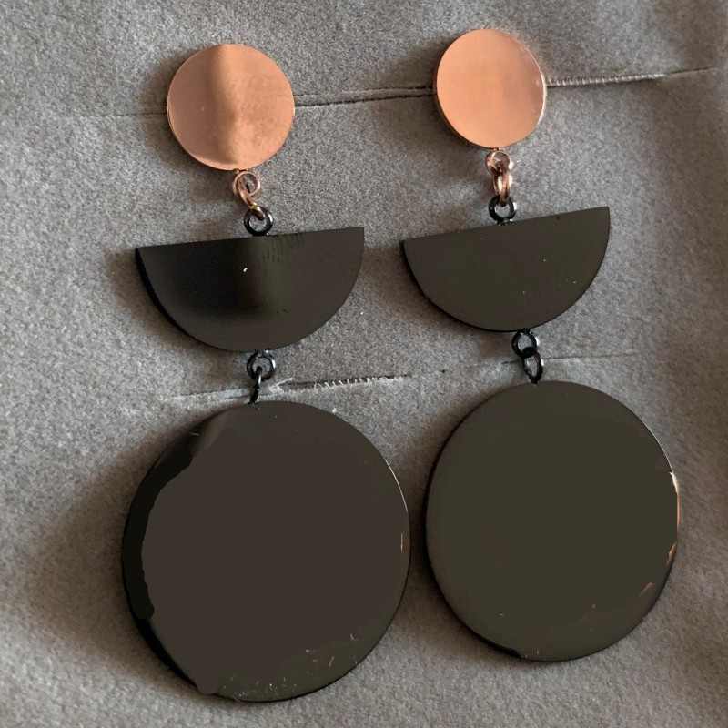 

Top Quality Fashion Style Jewelry Design Stamp Stainless Steel Stud Rose Gold Plated earrings For Women Party Gifts wholesale Price