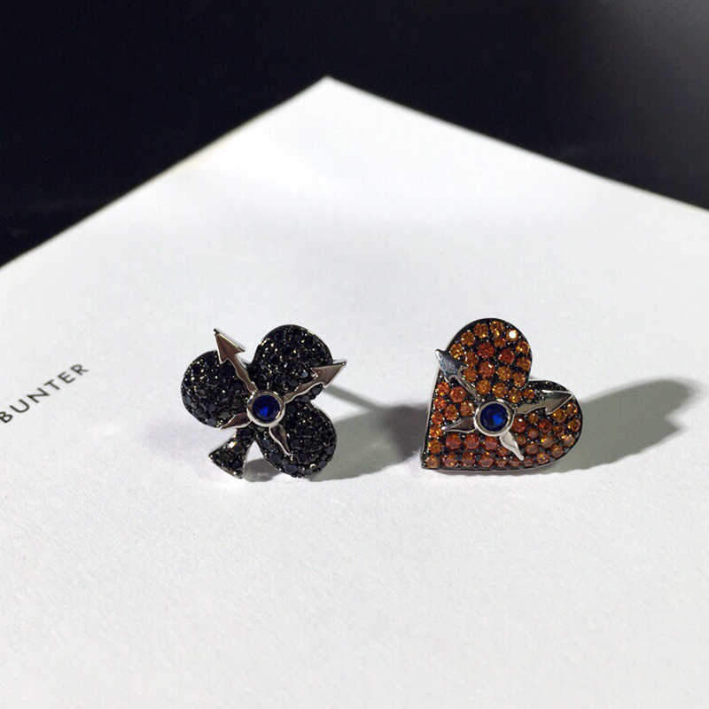 

Dangle & ChandelierHEF jewelry original Solitaire clock Earrings women's fashion net red Earrings 925 Silver