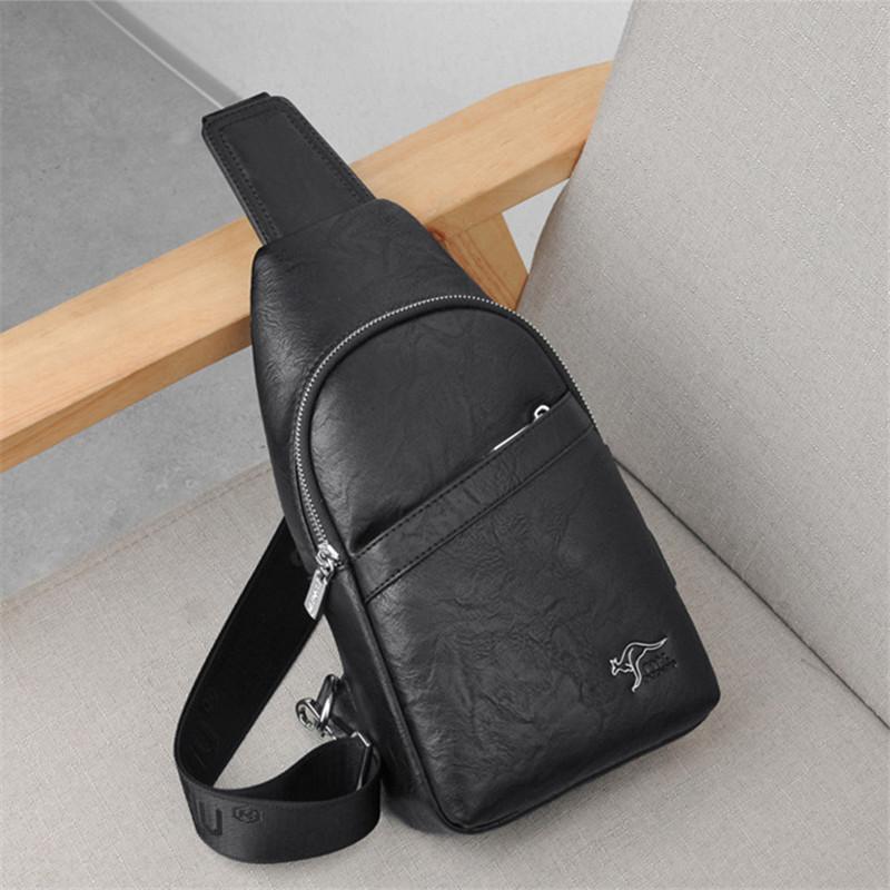 

men handbag new leather business men shoulder bag waterproof wear-resistant outdoor leisure leather cycling bag simple leather fashion bag