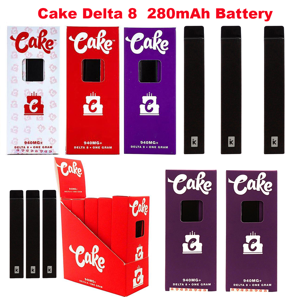 

In stock!!! Cake Delta 8 D8 Disposable E cigarettes Device full gram (1ml) Capacity Empty pod Rechargable Vape Pen 280mAh Battery For thick oil