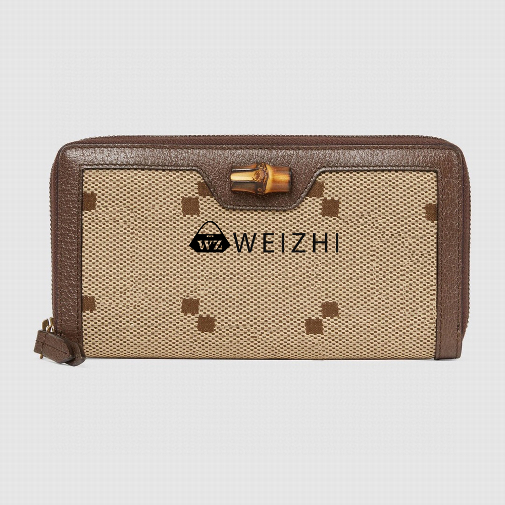 

France Fashion Women Bags Canvas Wallet Genuine Leather Purse Single Zipper Long Wallets Card Holder Top Quality Lady Clutch Bags Ladies Pocket Money Camel Ebony