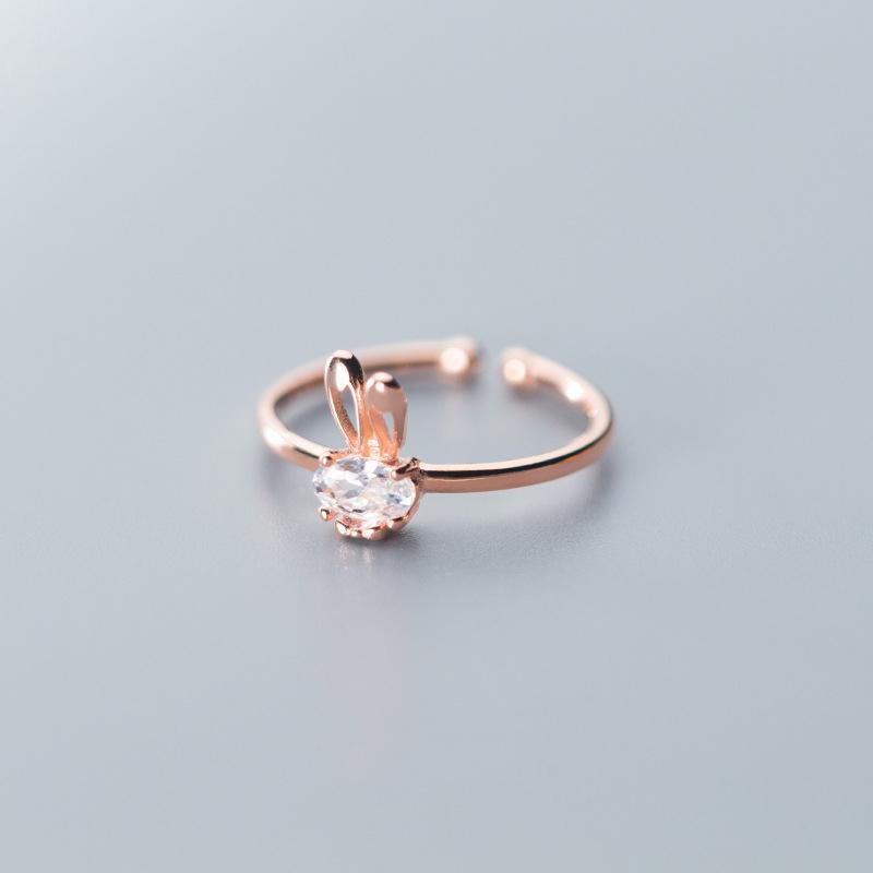 

Cluster Rings 925 Sterling Silver Ring Ear CZ Crystal Adjustable Fashion Jewelry For Women Girl Cocktail Party