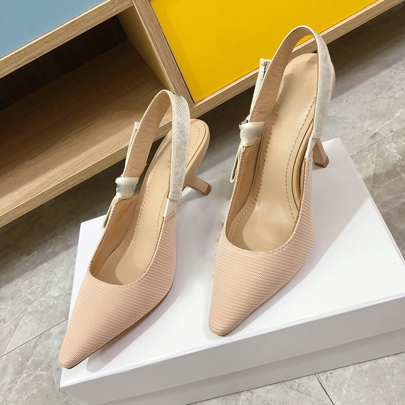 

2021 Brand Fine women sandals Genuine Leather sole sexy Striped letter cloth Black Back Strap Womens shoes High heeled Adhesive shoe Sandal, Burgundy