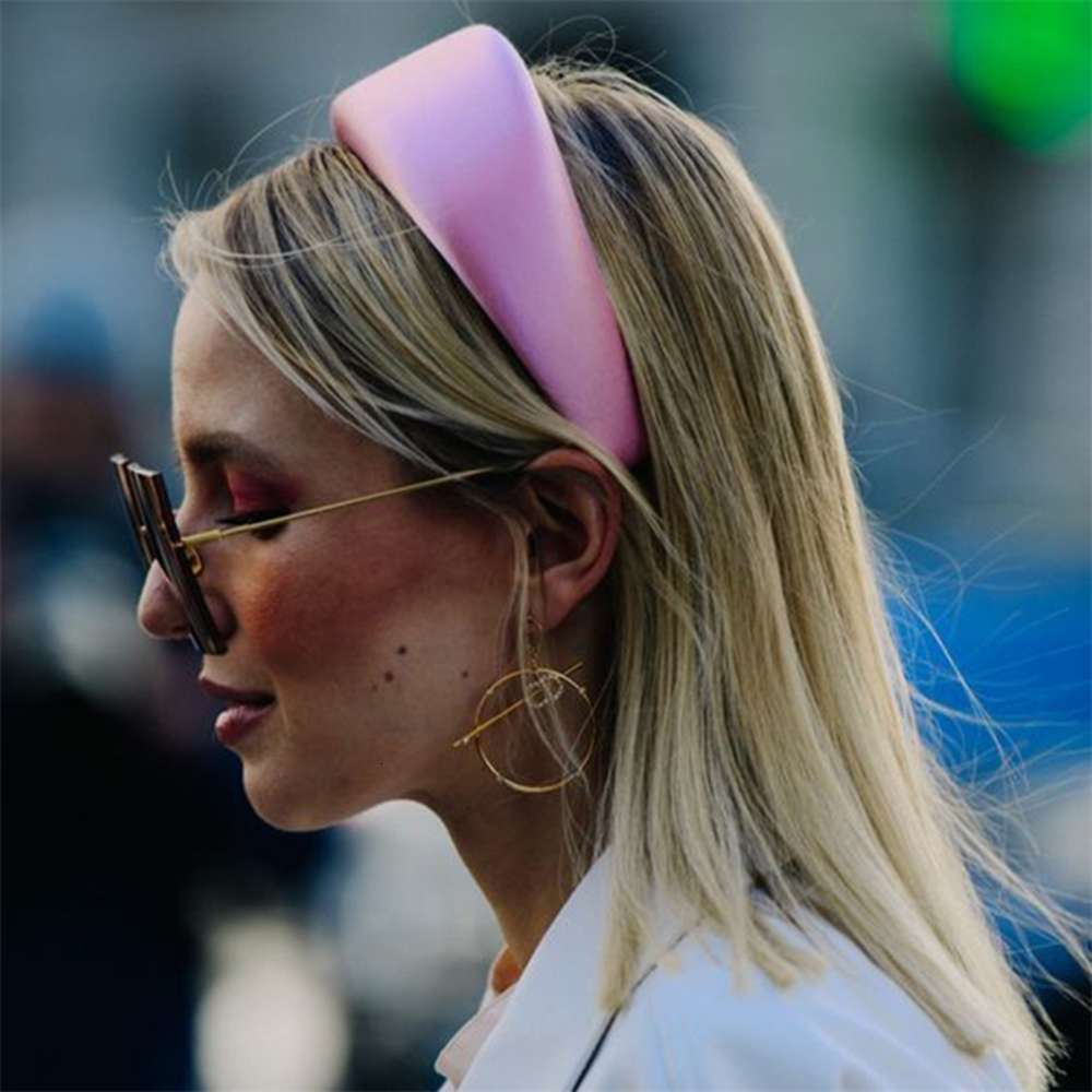 Artilady fashion exaggeration sponge thickening and widening velvet hairband candy color headband accessories-image-695853063
