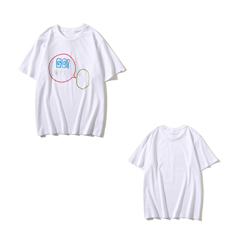 

Men T shirt women tshirts Summer Casual Tshirt Breathable Short Sleeve Tees Heart Print Funny Top with box, White;black