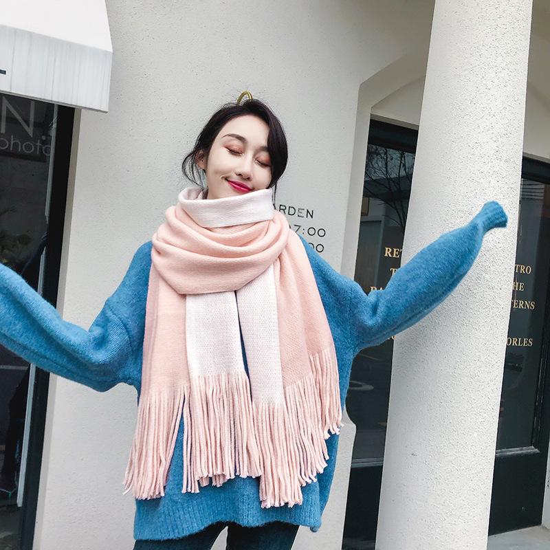 

Scarves Wool Artificial Cashmere Scarf Women Winter Poncho Explosion Shawl Men Pashmina Head Foulard Femme Cape