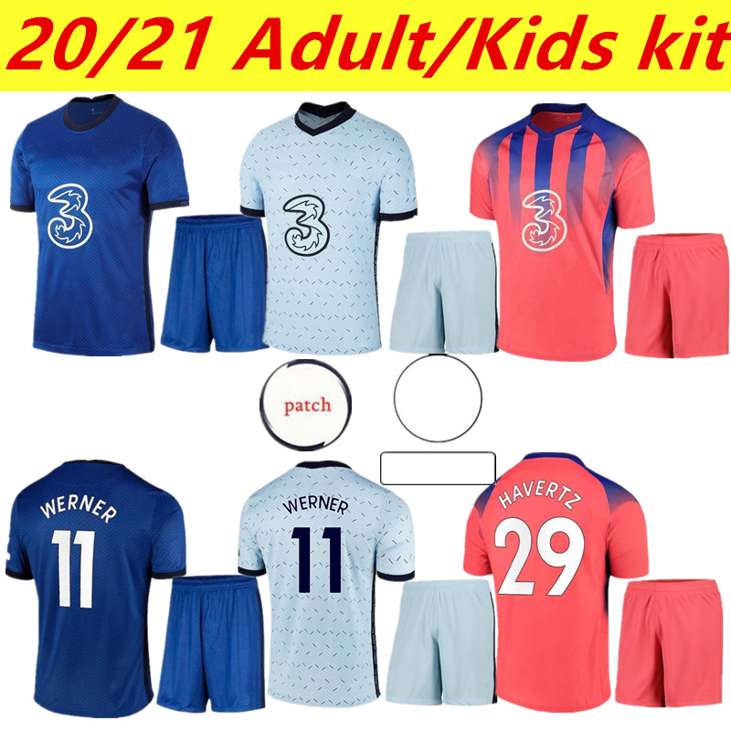 

CFC soccer jersey PULISIC ZIYECH HAVERTZ KANTE WERNER ABRAHAM CHILWELL MOUNT JORGINHO 2021 2022 GIROUD football shirt 20 21 22 home away thrid fourth men + kids kit, 20/21 home