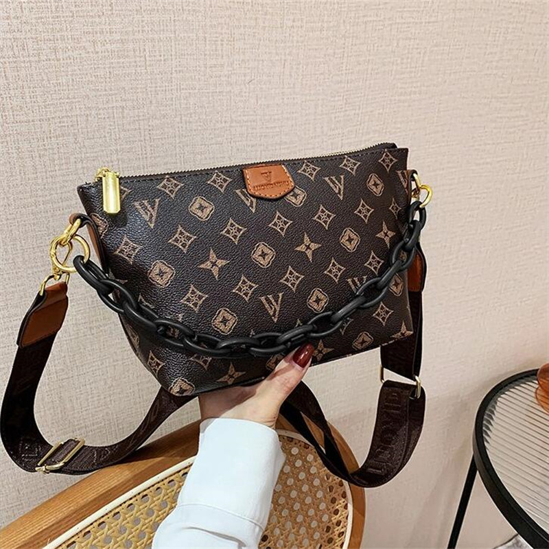 

2021 New Fashion Style luxurys Designers Women Sliver Chain Crossbody Bag Leather Handbag Diagonal Shoulder Bags Wallet, 01