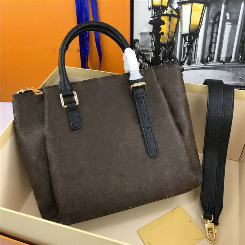 

2021 Flower Totes Shoulder Tote Hand Bag Purse Black Size:31X26X13 V-076