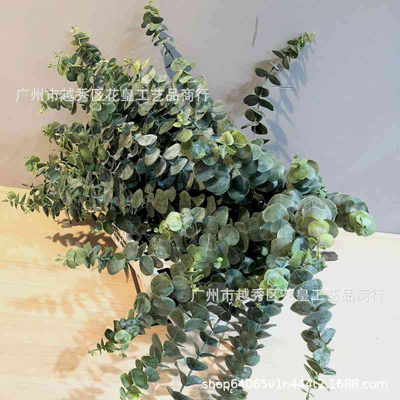 

Simulated eucalyptus money leaf indoor decoration arrangement wedding flower art home green plant photography props