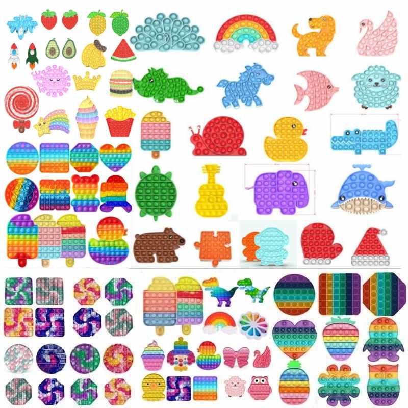 

DHL Free It Fidget Toy Sensory Push Bubble Fingers Sensory Toy Decompression Toy Autism Special Needs Anxiety Stress Reliever Kids Adults DHL
