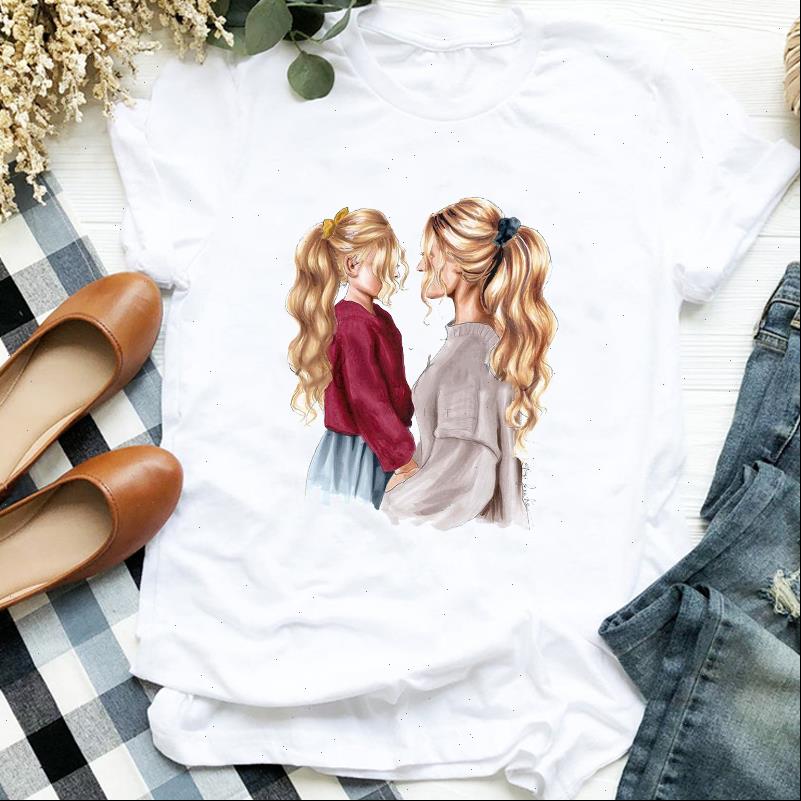 

Women Shirt T Shirts Cartoon Aesthetic Fashion Clothes Girl Cute Mom Mother Ladies Graphic Printed Tee Top Tshirt Female, White