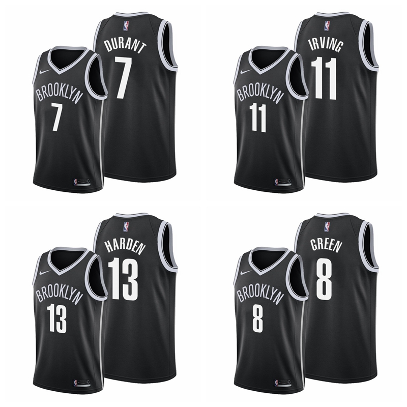 

nba Jersey Brooklyn Nets 11 Kyrie Irving 7 Kevin Durant 13 James Harden Black Icon Replica Jersey