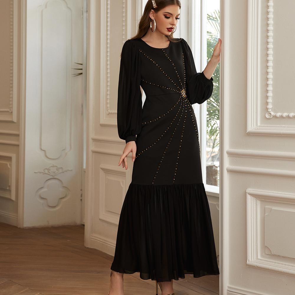 

muslim fashion turkey black maxi dresses for women abaya dubai caftan kaftan hijab dress islamic clothing robe musulmane longue, Red
