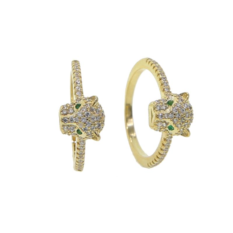 

Cluster Rings Gold Filled US Size 6 7 8 Minimal Tiny Cute Animal Leopard Engagement Band Cz Ring 2021 Fashion Classic Jewelry