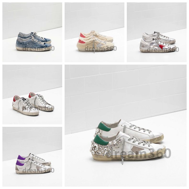 

Italy Deluxe Brand Golden Sneakers Super Star Sequin Classic White Do-old Dirty Shoe Goose Designer Man Women Casual Shoes, #7
