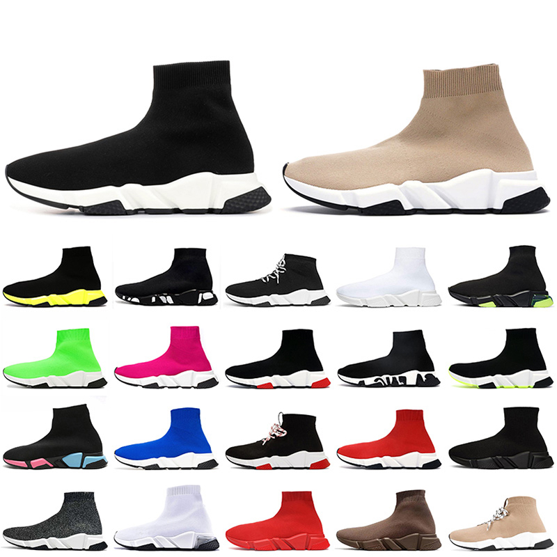 

Outdoor Sports Trainers Sock Shoes Designer Boots Graffiti Clear sole Lace Up White Black Beige Red Vintage Platform Women Mens Speed Sneakers, C15 clear sole 36-45