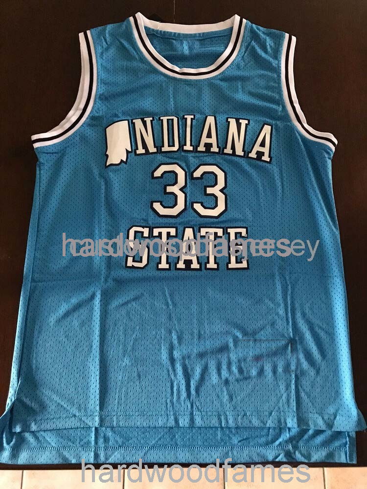 

Stitched Custom Vintage Larry Bird Indiana State Sycamores NCAA Basketball Jersey Ncaa Men Basketball Jerseys, Blue