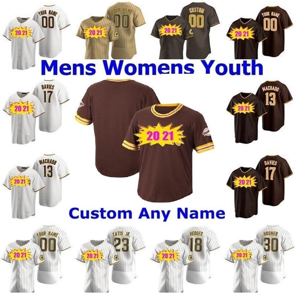 

2020 2021 San Diego Men Women youth kids Fernando Tatis Jr Manny Machado Tony Gwynn Eric Hosmer Brown Is Back Padres Baseball Jerseys, Blue;black