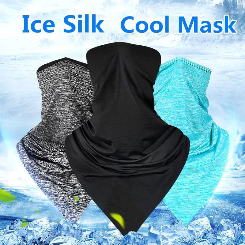 

Scarves Design Cycling Face Bandana Outdoor Sports Women Men Headband Faceshield Mask Neck Warmer Triangle Silk Cool Scarf, Blue;gray