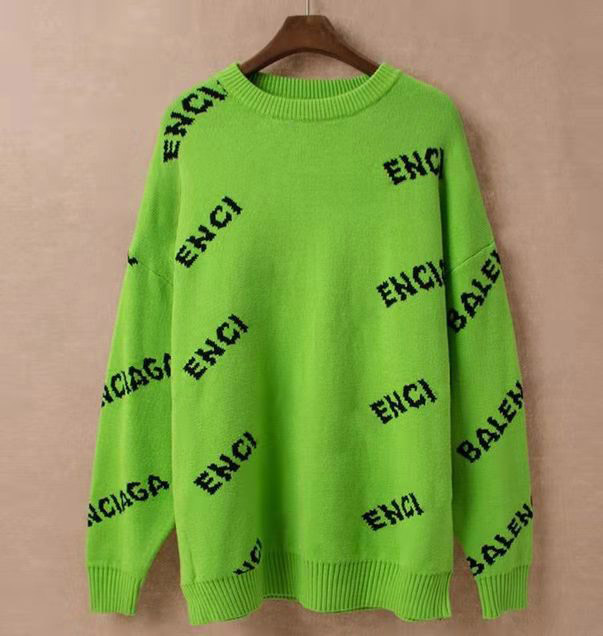 

Autumn winter pure cotton Loopback Jersey Knit Engineered arm stripe thom Sweatshirt Crewneck Pullover brown men's women Sweaters S-XXL, Green