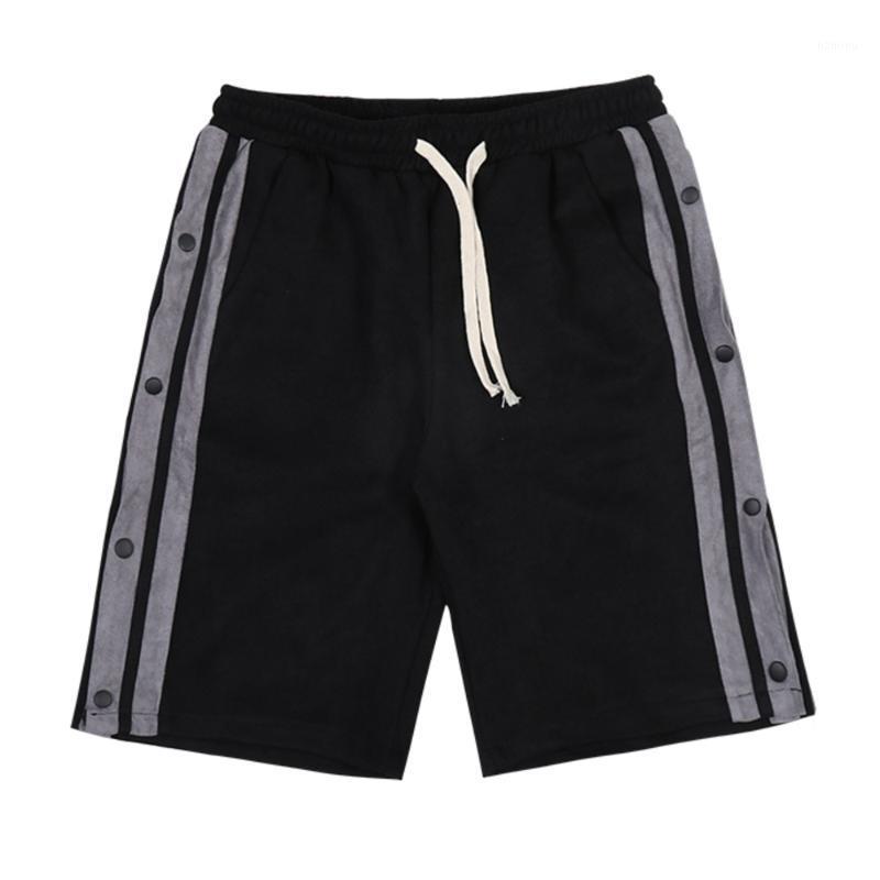 

Men's Shorts Summer Loose Straight Men Patchwork High Street Sports Leisure Trouser Male Plus Size Fashion Bottoms, Black
